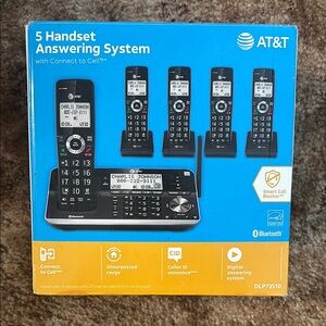 AT&T DLP733510 DECT 6.0 5-Handset Cordless Phone System w/Blocker & Cell Connect
